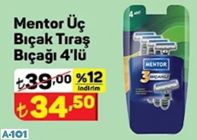 MENTOR ÜÇ BIÇAK TIRAŞ BIÇAĞI MENTOR ÜÇ BIÇAK TIRAŞ BIÇAĞI